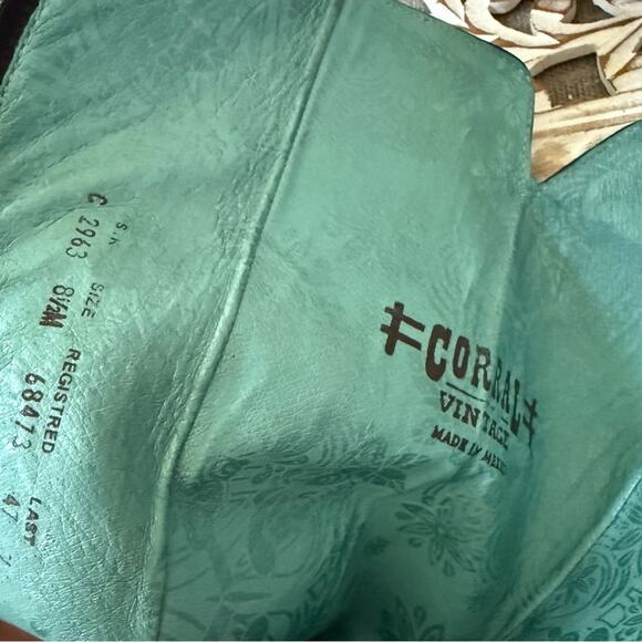 Corral Black Leather Tall Boots Women’s 8.5 - Picture 9 of 10